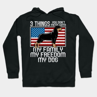 Rottweiler Dog Family Rules Hoodie